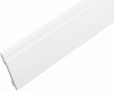 Плинтус дюрополимер King Floor JC915-W1 белый 2000х120х15,5 мм 