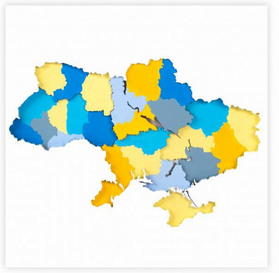 Набор для рисования Картина 3D Карта Украины 30х30 см Rosa Talent 