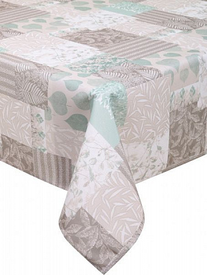 Скатерть Лоскут 140x180 см бежевый с рисунком Luna 