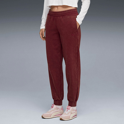 Штани Puma ESS ELEVATED Comfort Wash Sweatpants FL cl 68810496 р. XS бордовий