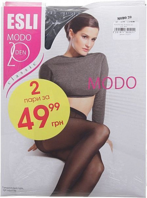 Колготки женские ESLI Modo р. 5 черный 2 шт. 