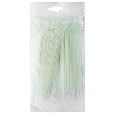 Стяжка кабельная Auto Assistance 2,5х100мм белая