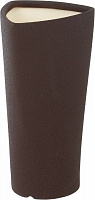 Кашпо керамічне Оріана-Запоріжкераміка Циліндр №1 шовк шоколадний трикутний 17л шоколадний (043-1-016) 