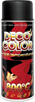 Фарба аерозольна жароміцна 800 °C чорна DecoColor 400 мл