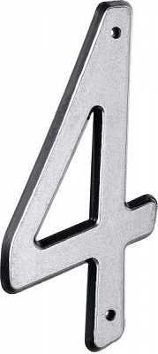 Цифра пластик срібний 108 мм Larvij LN5-PL112-MS #4