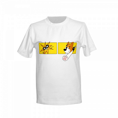 Футболка для дівчаток/для хлопчиків WP Merchandise Бубух та Пес Патрон р.140 білий FWPTSBBDOG23WT140