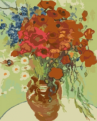 Набор для творчества со стразами на подрамнике Маки и ромашки. Vincent van Gogh 30x40 см (У) GoToArt 