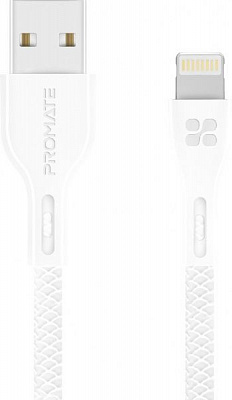 Кабель Promate Lightning – USB 1,2 м білий (powerbeam-i.white)