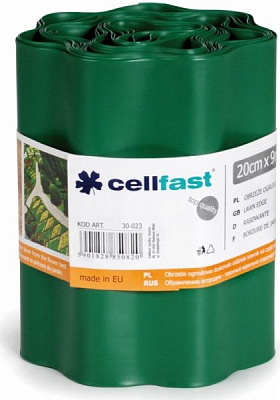 Бордюр газонный Cellfast  темно-зеленый 20х9