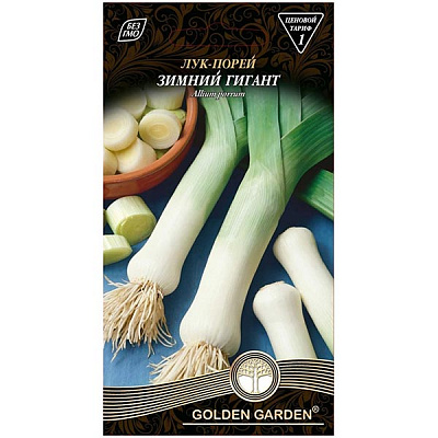 Семена Golden Garden лук-порей Зимний гигант 1г