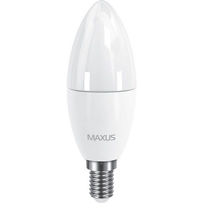 Лампа LED Maxus C37 CL-F 6 Вт E14 3000 K теплый свет