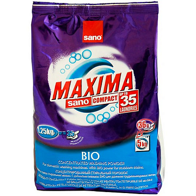 Стиральный порошок для машинной и ручной стирки Sano Bio 1,25 кг