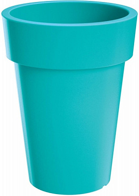 Горщик пластиковий Prosperplast Lofly slim круглий 38,2л морська хвиля (70708-320)