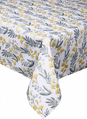 Скатерть Asteria 140x220 см белый с рисунком Luna 