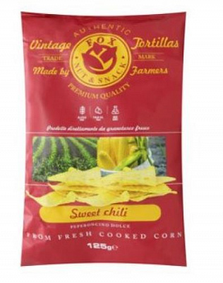 Чипсы Fox nut & snack FOX ITALIA со сладким перцем чили 125 г