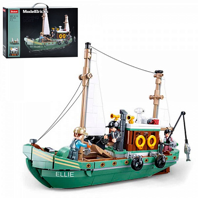 Конструктор Sluban Model Bricks: Рыболовная лодка M38-B1119