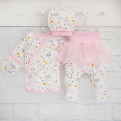 Комплект для новорожденных Blanka Тучка бежевый р.56–62 110178 