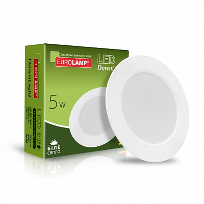 Светильник точечный Eurolamp Downlight 5 Вт белый LED-DLR-5/4(new) 