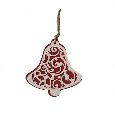 Декоративна підвіска з фетру дзвіночок