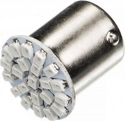 Лампа светодиодная Iskra BA15S 12 В 2 шт