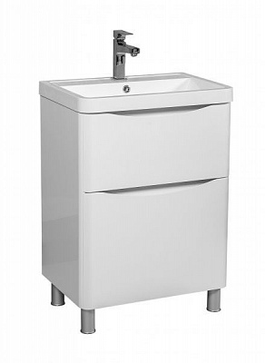 Тумба підлогова Aqua Rodos Vista білий глянець з умивальником Ваr 60 см