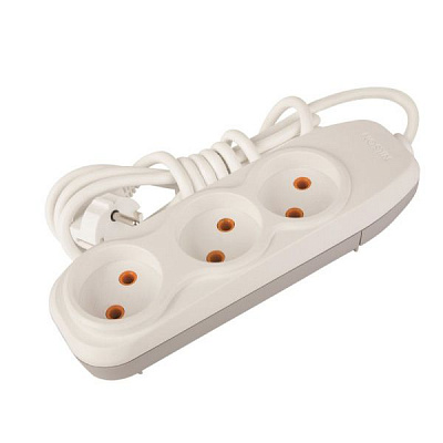 Удлинитель Nilson 3 гнезда 3 м без заземления белый