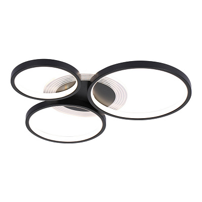 Люстра потолочная Miorro LED Vesta с пультом ДУ металл/пластик 3x56,4 Вт LED-модуль черный 51-311-090