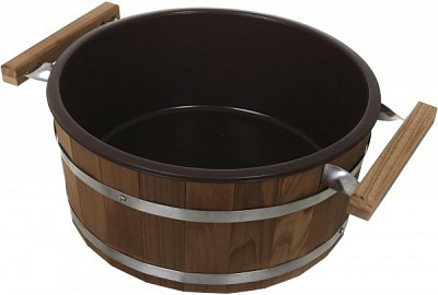 Запарник из термодревесины и пластиковой вставкой 15л