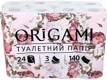 Туалетная бумага ORIGAMI трехслойная 24 шт.