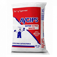 Шпаклевка AyGips гипсовая Saten Ultra White 25кг