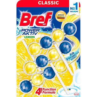 Туалетний блок Bref Сила-Актив Лимонна свіжість 153 г