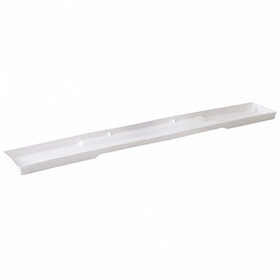 Піддон Терра(100) балконний 93,5x12,5x3 см пластик біла Алеана