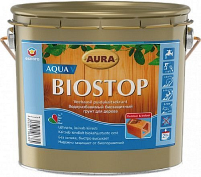 Ґрунт Aura® біозахисний Biostop Aqua не створює плівки 0,9 л