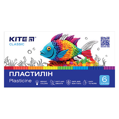 Набор пластилина 6 цветов 120 г Classic (K-081) KITE
