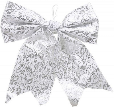 Декорация новогодняя Бант с орнаментом 23х29 см SD15-789282 