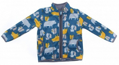 Кофта Luna Kids Котик флисовая р.122 синий с принтом 