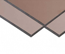 Полікарбонат монолітний Bauglas 2УФ ПК антивандальний FSX 2 мм 1000x2050 мм бронзовий