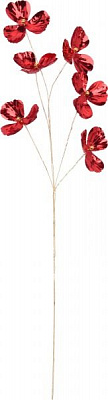 Веточка декоративная красная 10х18х69 см 