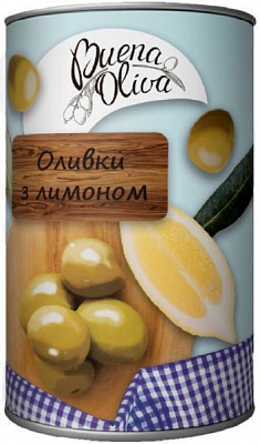 Оливки BUENA OLIVA зеленые с лимоном 413 мл