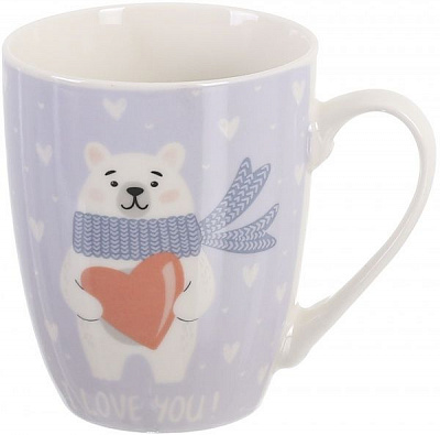 Чашка White Bear 360 мл.фиолетова Keramia