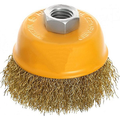 Щетка торцевая 125 мм М14 Compass рифленая проволока