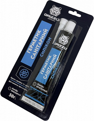 Герметик силіконовий Grizzly санітарний прозорий 0,05 кг