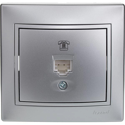 Розетка телефонная Lezard Mira TF-евро серый 701-1010-137