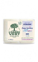 Мыло L'Arbre Vert Sensitive для чувствительной кожи с экстрактом сладкого миндаля 100 г 2 шт./уп.