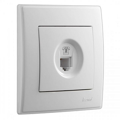 Розетка телефонна Lezard Lesya білий 705-0202-137