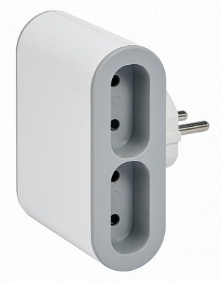 Разветвитель Legrand 4х2К стандарт без заземления 4 гн. бело-серый 49400 