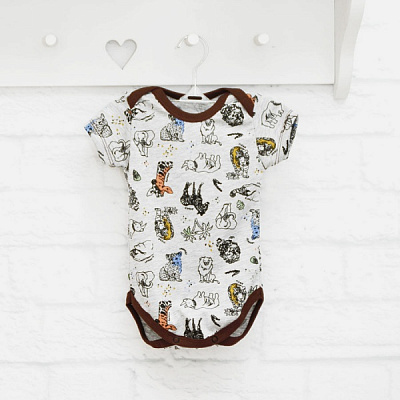 Боди детское унисекс Blanka Джунгли р.80 серый 12929 