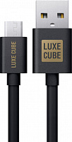 Кабель Luxe Cube 1 м чорний (FLAT USB MICRO TO USB PALKA DO) 