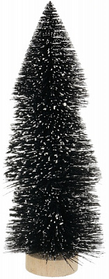 Ялинка декоративна настільна чорна 15x40 см