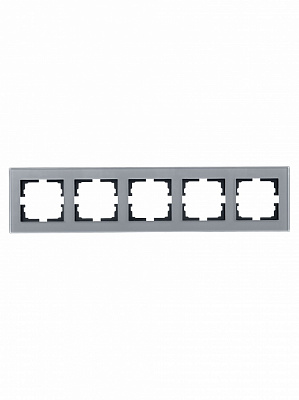 Рамка пятиместная Lezard Vesna горизонтальная асфальт 742-M6980-150